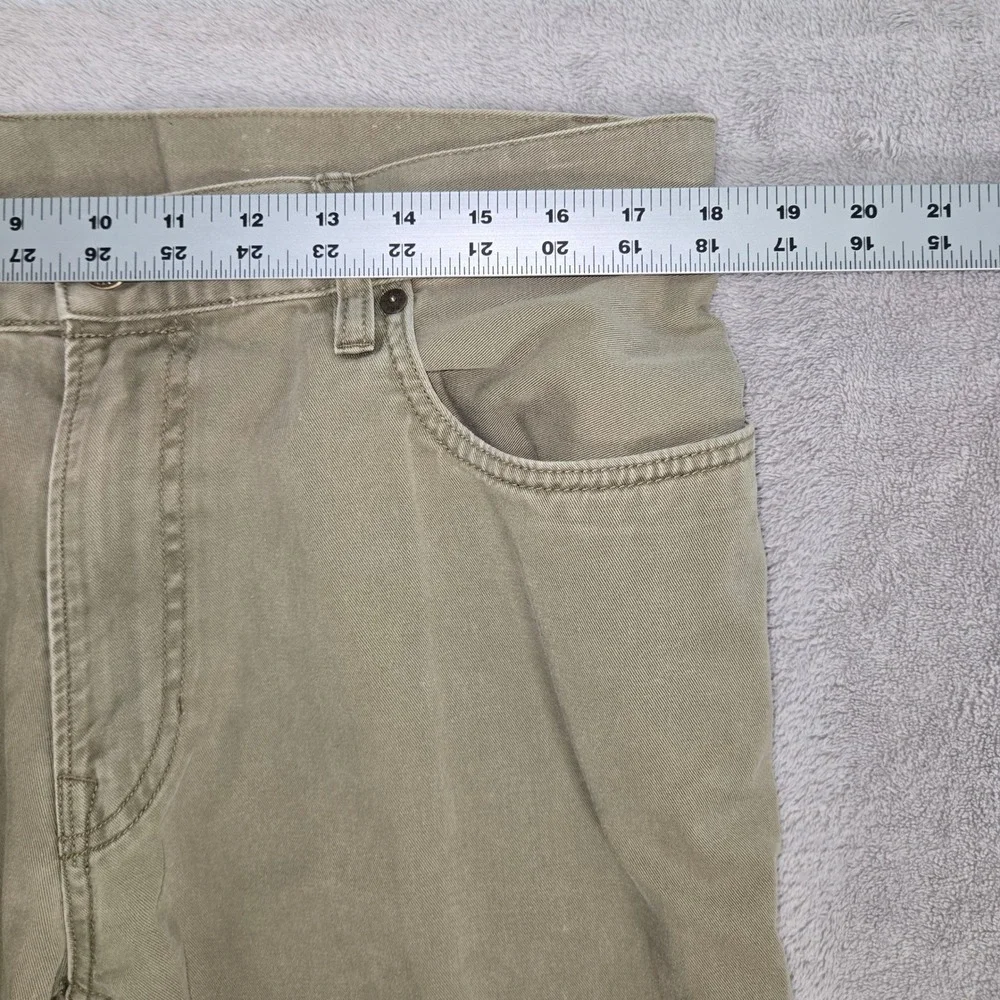 Polo Ralph Lauren Mens Chino Jeans 35/32 Olive Green Cotton Straight Leg